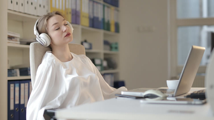 Relaxing and listening to Trovelle's Spotify playlist.