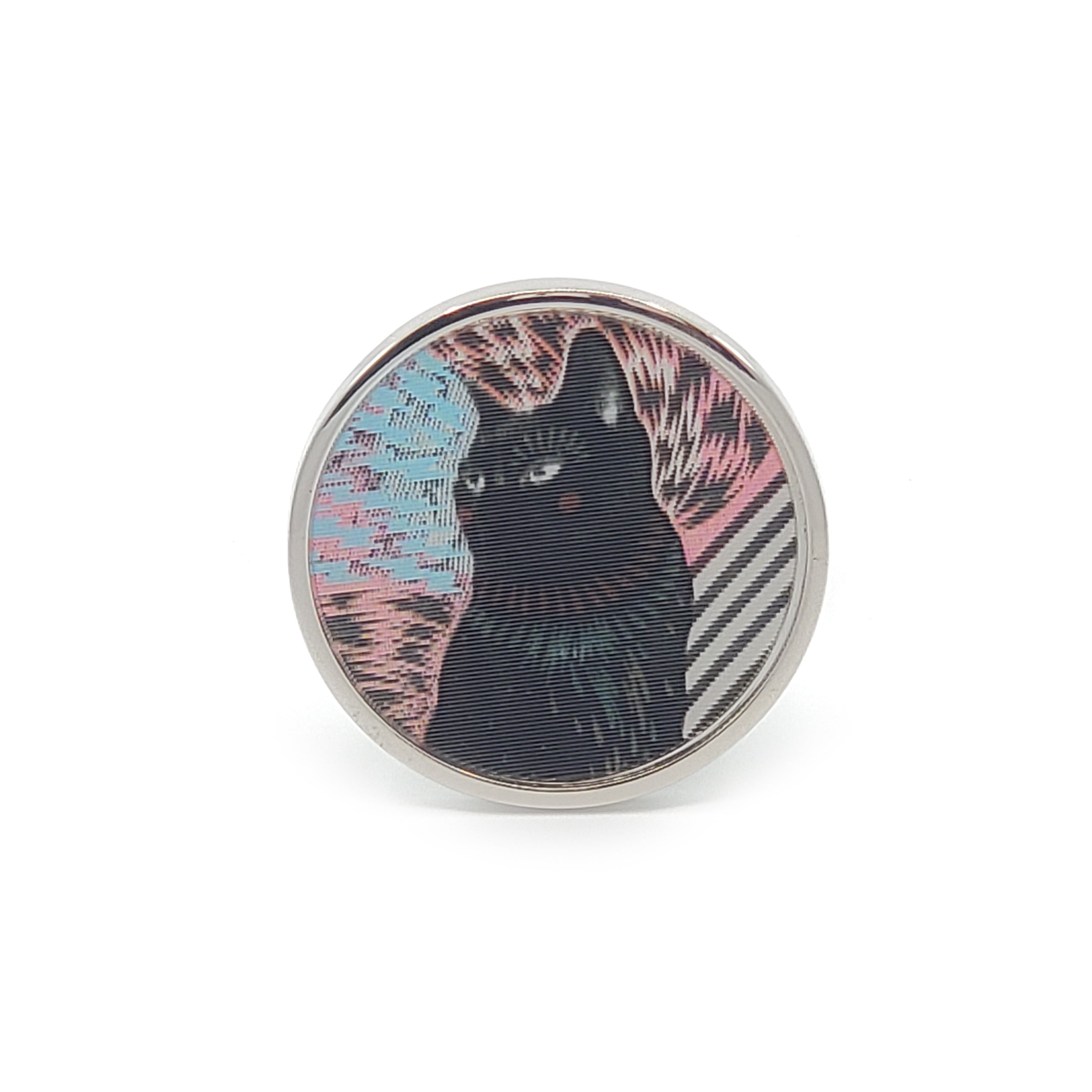 Marc by Marc Jacobs Lenticular Rue Cat Statement Pin
