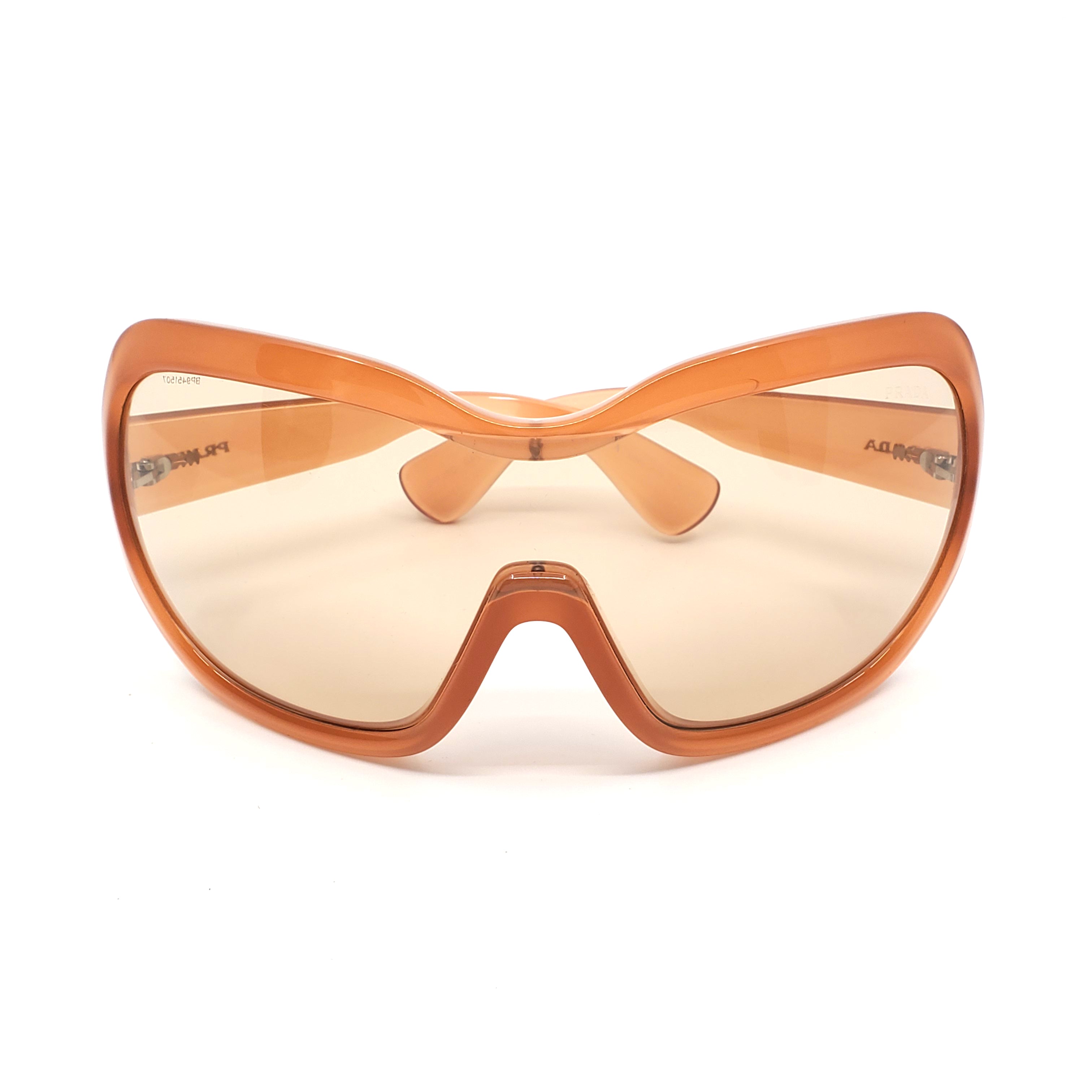 Prada Illusion Over-sized Shield Sunglasses - SPR05OGAD – Trovelle