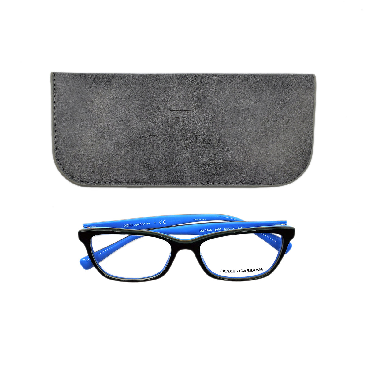 Dolce & Gabbana Turquoise Velvet Sunglasses Case With Glasses NEW GUCCI BLUE VELVET LARGE CASE EYEGLASSES SUNGLASSES CASE  main image 3
