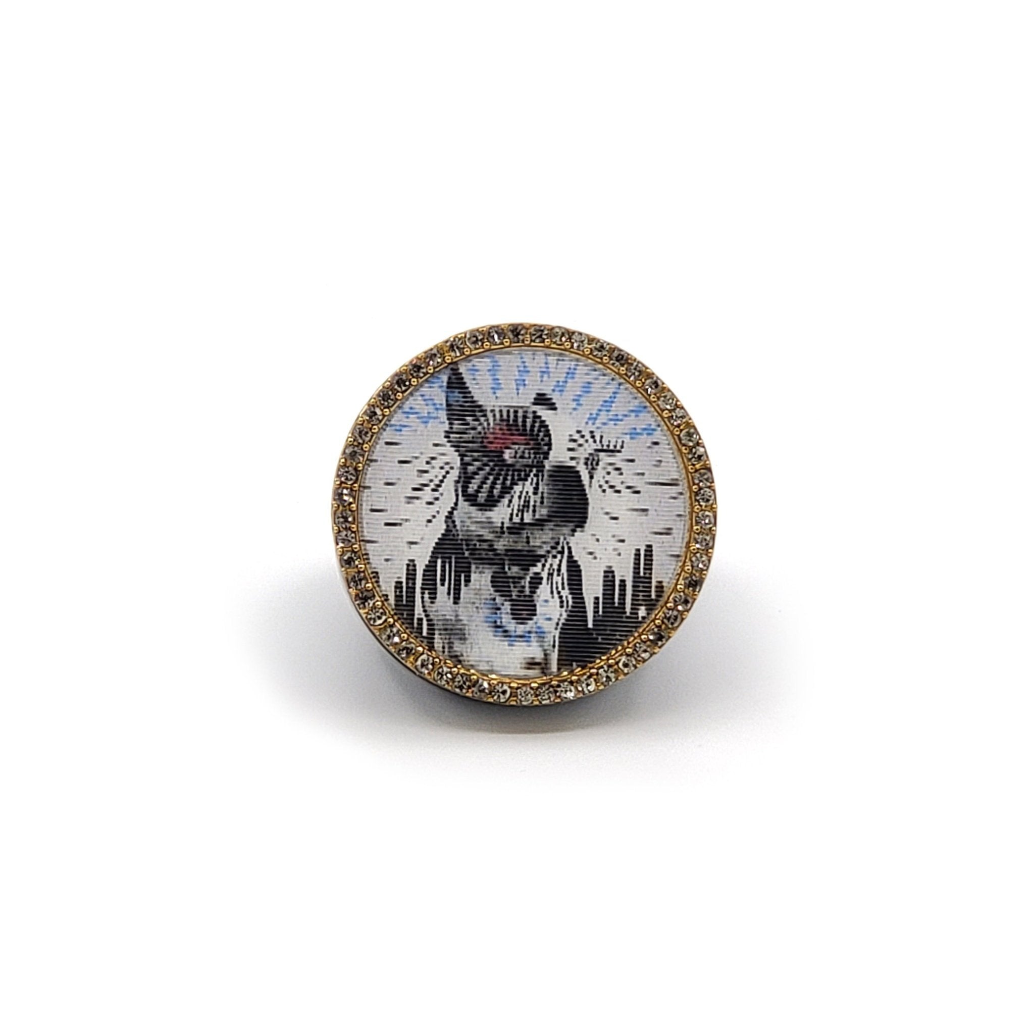 Marc by Marc Jacobs Lenticular Rue Dog Statement Ring - M0002074